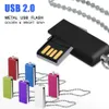 Metal 2.0 USB Flash Drives 128 GB 64 GB 32 GB 16 GB da 8 GB da 4 GB Pennello Pendrive Metallo U Disco Memoria Cel USB2.0 Regalo Stick