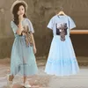 Dress For Girls Summer Girl Lace Dresses Clothes Fashion Party Prom Dress Kids Pattern Teenage Child Costume 5 6 8 10 12 14 Year Q0716