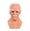 Başka bir mete yaşlı gerçekçi yaşlı erkek maske kırışıklık yüz maskesi lateks tam kafa maskesi maskeli yapı cadılar bayramı partisi gerçekçi dekor9276764