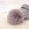 Autumn Winter pompom cap For Women Crochet Knitted Hat Caps Keep Warm Fur Ball Beanies Hats ST1034