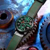 Armbanduhren Curren-Uhren für Herren Chronographenleder Armbanduhr Mode grüne männliche Uhr mit entworfenem Zifferblatt