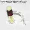 smoking Flat Top Terp Slurper Smoking Quartz Banger with glow in dark Glass Marble Ruby Pearls Set 10mm 14mm 18mm 45 90 Nails For Bongs