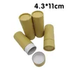 4 Storlek Rund Tea Förpackning Tube Wrapping Förpackning Partihandel Kraft Kaffepapper Rör Oljemålning Cylinder