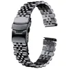 Roestvrijstalen armband 18mm 19mm 20mm 21mm 22mm 24mm 26mm Vrouwen Mannen Zilveren Solid Metal Horloge Band Strap AccessoNie