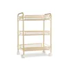 3/4/5 Tier Kitchen Trolley Storage Rack Holder Rolling Landing Organizer Shelf with Wheel for Kitchen Bathroom Office