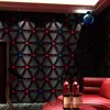 Bakgrundsbilder Luxury 3D Geometric Black Wallpaper KTV Room Modern Bar Night Club Dekorativ vattentät PVC -väggpapper P107