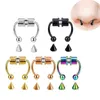 Magnetische gefälschte Nase Piercing Gefälschte Nase Ring Hoop Septum Ringe Surgical Steel Bunte Gefälschte Piercing Nase Piercings Schmuck