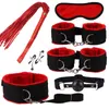 NXY SM SEX TOY TOY TOY SEXY PLUCHE Pluche Set Fox Tail Vibrator наручники для наручников IDEREN BDSM Наборы экзотических сосков фиксаторы игрушки для пары1220