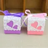 Favor Holders Candy Boxes for Wedding Birthday Party Festival Double Hollow Love Heart Laser COUPE COUPE CADE BOX BOX BOX AVEC RIBBON