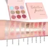 CmaaDu 9 kolorów brokatowych cieni do powiek paleta Shimmer Metallic pełne pokrycie oświetla i poprawia swoje funkcje Coloris Beauty Makeup cień do powiek