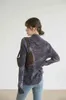 Aurora Line Uzun Kollu Üst Balıkçı Yaka T Gömlek Kadın Güz Tshirt Tasarımcı Giysi Bayanlar Moda Giyim Tops 210427