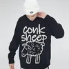 남성용 스웨터 Conk Sheep Cartoon Dark Women 스웨터 한국 빈티지 캐주얼 o 넥 펑크 스타일 탑 Streetwear 하라주쿠 카와이 울장