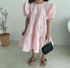 2021 летние младенца розовое желтое платье, принцесса детская сладкая одежда, 5 штук / лот, оптом G1129