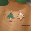 Kolorowe Święty Mikołaj Bell Christmas Tree Charms na naszyjnik Bransoletka DIY Biżuteria Ustalenia 10 sztuk / partia