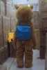 Cadılar bayramı Kahverengi Teddy Bear Maskot Kostüm En Kaliteli Karikatür Anime Tema Karakter Karnaval Unisex Yetişkinler Kıyafet Noel Doğum Günü Partisi Elbise