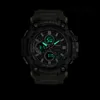 Smael Sport Klockor Militär Dual Time Watch Digital LED Klocka Man 1802d Vattentät Armbandsur Mäns Klocka Sport Shoocksäker X0524