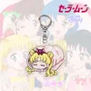 Novo Criativo Sailor Moon Keychain Dos Desenhos Animados Água Bingyue Acrílico Keyring para Homens Femininos Saco Carro Chave Pingente Jóias Keyfob Presente G1019
