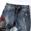 Мужские джинсы Крупногабаритные Denim Pant высокого качества вышивают ретро Ripped Streetwear Straight Мужская одежда BF1701 211108