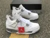 Authentic 4 White Oreo 4s Men Dress Shoes Tech Grey Black Fire Red CT8527-100 Sneakers sportive retrò con scatola