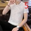 summer port wind lapel slim t-shirt Korean version of the trend solid color leading men's compassionate 210420