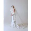 Nuovi accessori da sposa Bianco / Avorio Velo di moda Bordo del nastro Corti Veli da sposa a due strati con pettine Alta qualitàCCW0013