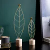 Golden Feather Miniature Figurines Home Decor Living Room Office Desk Decoration Accessories Modern Fairy Garden 210804