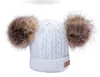 10 Styles New Winter Hats Boys Girls Knitted Beanies Thick Baby Cute Hair Ball Cap Infant Toddler Warm Caps Boy Girl Pom Poms Hat RRE10841