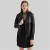 Jackets femininas 2022 Women Winter Faux Leather Women Plus Size Size Ladies Casacos à prova d'água à prova d'água Feminino de veludo feminino