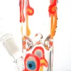 8,7-Zoll-Wasserpfeifen, die im Dunkeln leuchten, Glasbongs, 3D-Handwerk, Pilz-Diffusions-Downstem-Öl-Dab-Rigs, gerader Perkolator, 18-mm-Innengewinde mit Schüssel LXMD20104