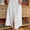 Minimalista francês elegante branco vestido de chá temperamento alta cintura magro longo maxi plus tamanho zipper manga curta mulheres 210601