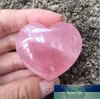 Natuurlijke rozenkwarts hartvormige roze kristal gesneden palm liefde genezen edelsteen liefhebber Gife steen kristal hart edelstenen LZ0018 fabriek prijs expert ontwerpkwaliteit