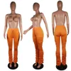 Kadınlar Sıska Tulum Cep Joggers Ince Yüksek Bel Flare Kalem Pantolon Bayanlar Çok Cepler Pantolon Artı Boyutu Pantalones Mujer 210525
