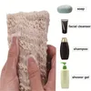 Natuurlijke exfoliërende mesh zeepzak sisal zeep spaarzakken met trekkoord opbergzak houder droogstruikers voor douchebad foA1096361