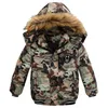 Jackets 2-6Y Toddler Baby Boys Russian Winter Jacket Hooded Thick Warm Down For Children's Outerwear Fur Storm Coats Kids Clothes1