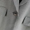 Jaqueta solta de alta qualidade feminina Verifique Short Ladies Blazer Retro Elegante Escritório Pequeno Terno Tecido 210527