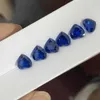 Meisidian 8x8mm 2 Carat 5A Quality Hand Cut Dark Blue Sapphire Loose Gemstone H1015