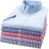 Camisas de hombre de verano de manga corta 100% algodón camisa a cuadros coreano Slim Casual Camisa Camisa a cuadros social de lujo Ropa 210609