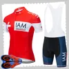 Pro Takımı IAM Bisiklet Kısa Kollu Jersey (BIB) Şort Setleri Erkek Yaz Nefes Yol Bisiklet Giyim MTB Bisiklet Kıyafetler Spor Üniforma Y21041505