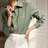 Koreaanse stijl vrouwen blouses shirts herfst winter mode elegante kantoor dame dame witte dames tops chemise femme 11313 210527