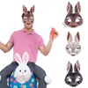 Costume de Cosplay d'halloween 3D lapin Mardi Gras, demi-visage EVA, masques d'animaux pour enfants et adultes, accessoires de fête de carnaval