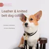 Bohemian Set Collar Leash Necklace Free High Quality Gift Box Soft Leather Dog Pet Collars Leads Accessories