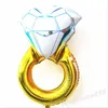 Liebhaber Hochzeit Dekoration Party Supplies Ehe Ballon aufblasbare Valentine Diamant Ballon Braut Ring Verlobungsfolie