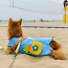 Camisa de cachorro com chapéu amarelo, roupas de cachorro com roupas de gato macio e respirável para cães pequenos a médios corgi shiba 210401