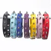 Rivet Nail Avoid Bite Dog Collar Candy Colors Pu Leather Leash Collars Pet Puppy Supplies Red Blue Black Blue