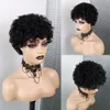 Krótki Bob Kinky Curly Pixie Cut Pixie Peruka ludzki do włosów dla kobiet Wstępnie rozwiązywane węzły