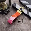 Luxury fashion Designer straps Handmade PU Leather Car Keychain Women Bag Charm Pendant Accessories Anti-lost