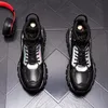 Lüks Moda Hight-Top Sonbahar Pedalı erkek Trendy Çizmeler Rahat Deri Tasarımcı Loafer'lar Eğlence Vulkanize Gelinlik Ayakkabı