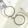 Lien chaîne Couple Bracelet bijoux forme de coeur Magnatic inoxydable Bracelets amant amitié relation Souvenir Souvenir Kent22