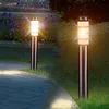 Pilier lumineux extérieur en acier inoxydable, avec abat-jour en PC, porte, clôture de paysage, borne de Villa, lampes de pelouse de Passage