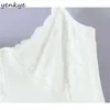 Romantische Kant Trim Knit Sling Sexy Jurk Dames Mouwloze Bodycon Mini Vrouwelijke Zomer White Night Out Party Vestido 210430